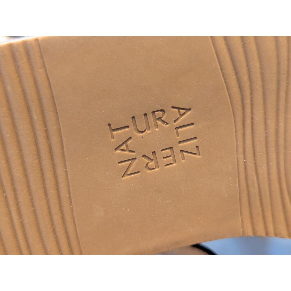 Naturalizer Comfort Black Vegan Leather Slingback Platform Sandals Sz 7 - Picture 7 of 10